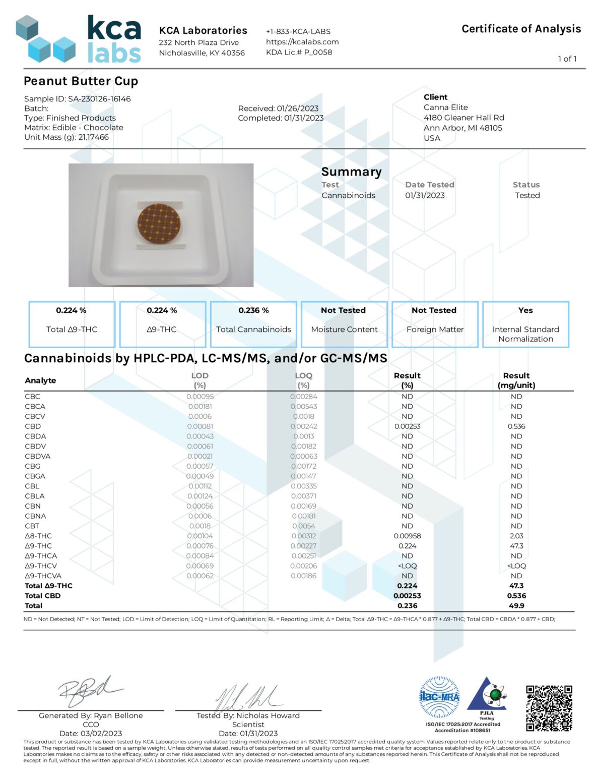 Canna Elite Peanut Butter Cup D9 • CannaElite