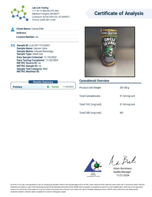 100 Mg Lemon Lime pdf &bull; CannaElite