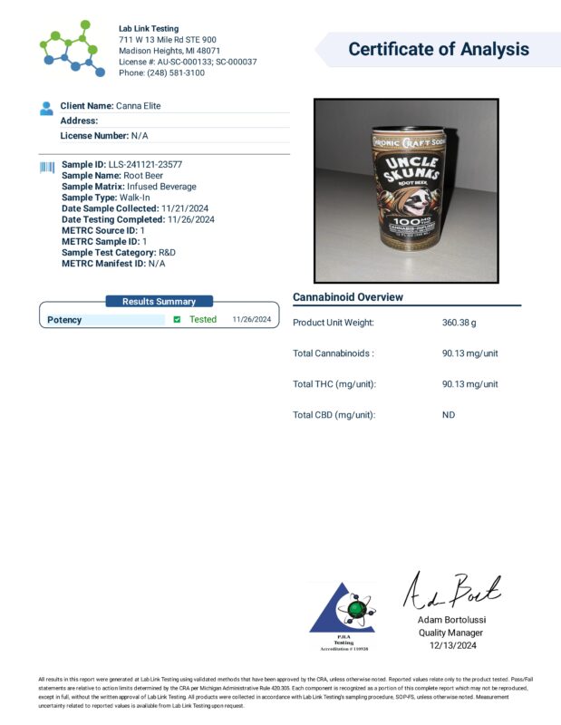 100 Mg Root Beer pdf &bull; CannaElite