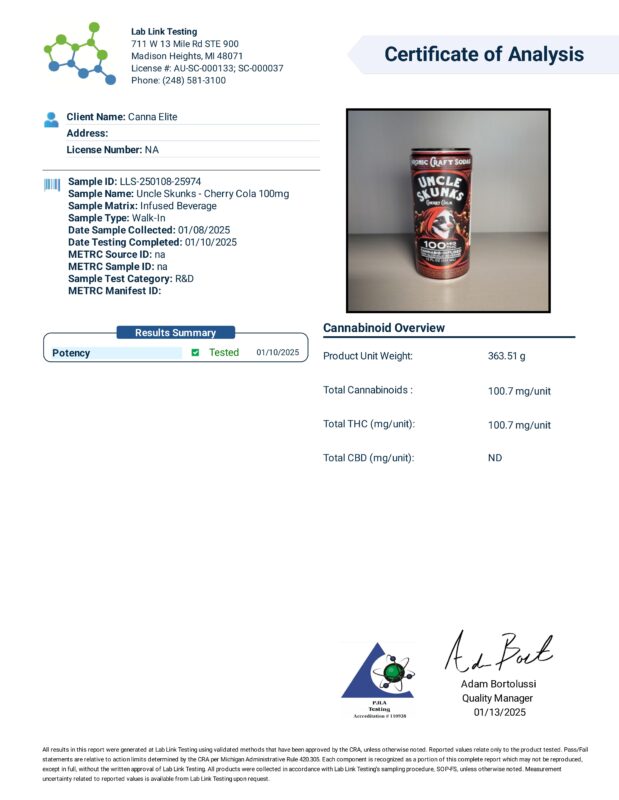 100 Mg Cherry Cola pdf &bull; CannaElite